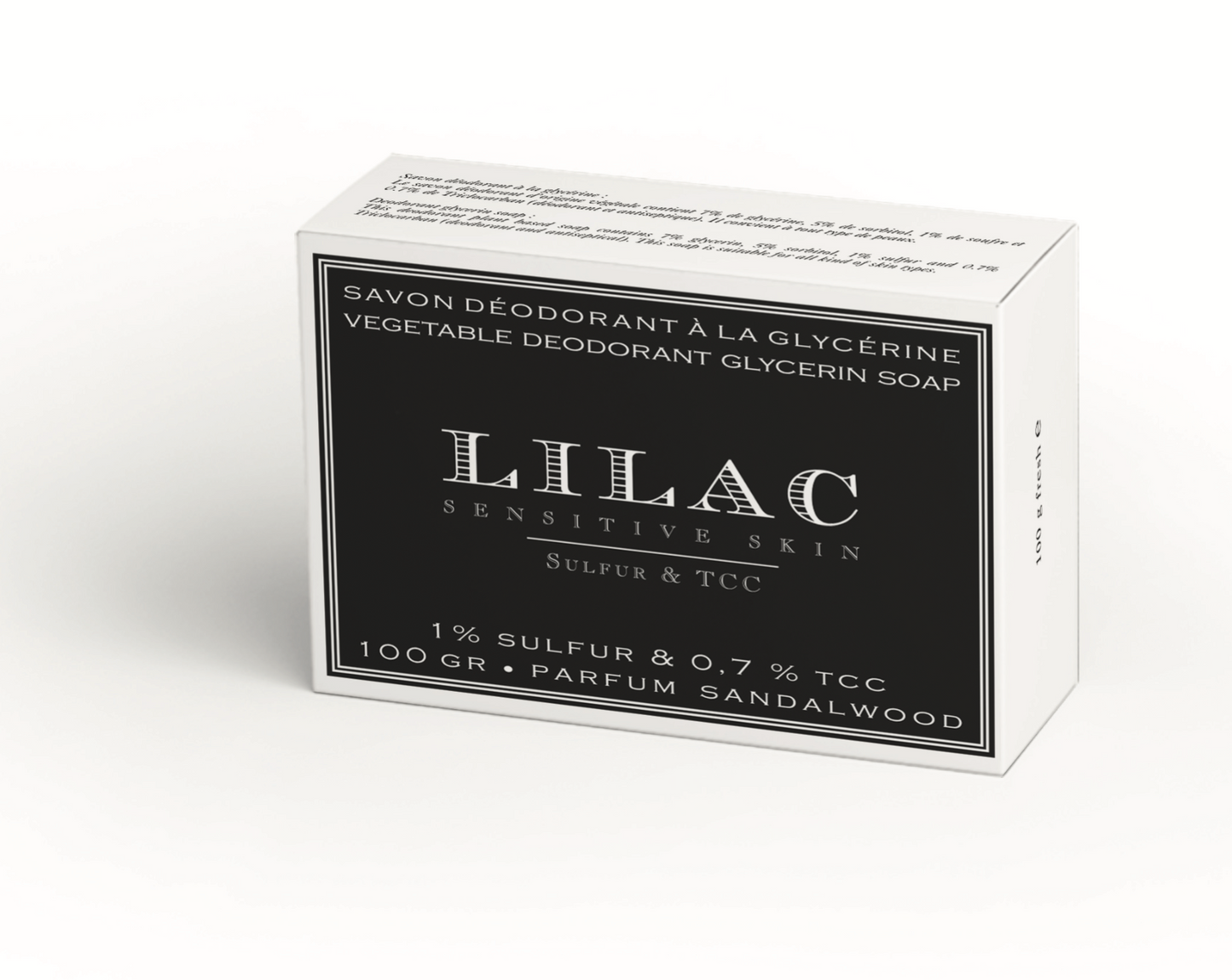 LILAC Barra Dermatológica Desodorizante Carvão